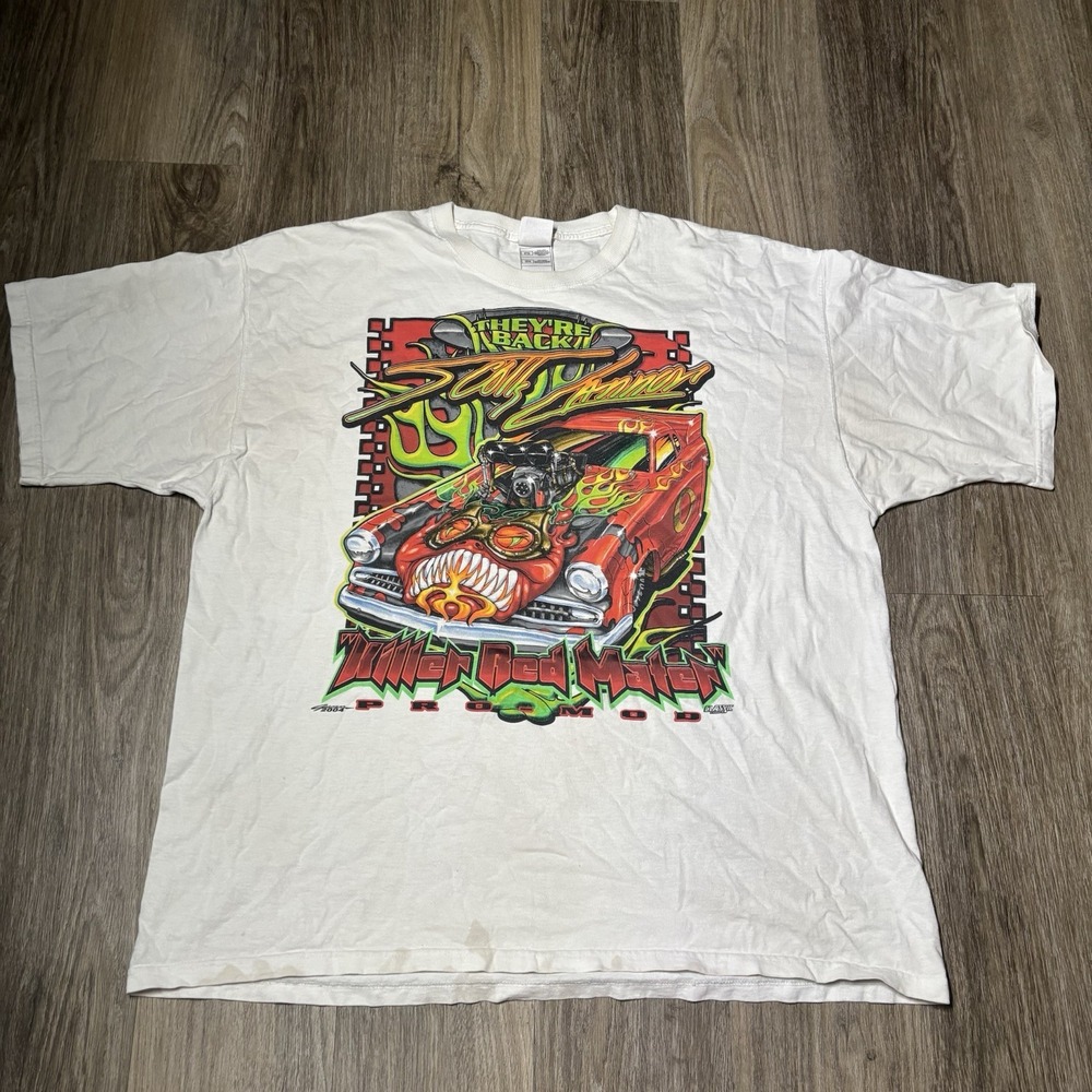 Vintage Scotty Cannon Killer Red Matter Men's T-Shirt Drag Racing Sz 2XL‎ Rare